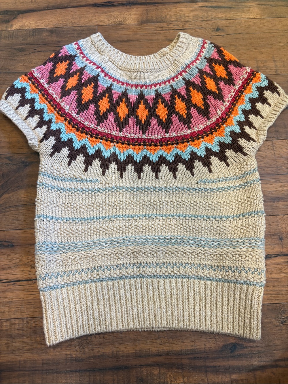 Polo Ralph Lauren Jacquard Sweater Women’s Cap Sleeve Southwest Aztec Boho XXS
